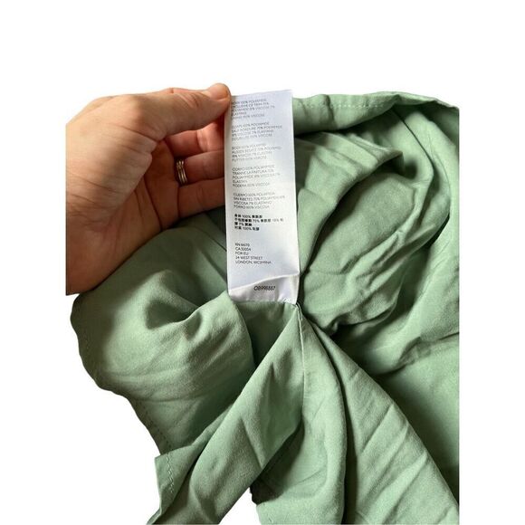 NEW Anthropologie Antoinette Ruffled Midi Dress size M Green - Picture 15 of 15